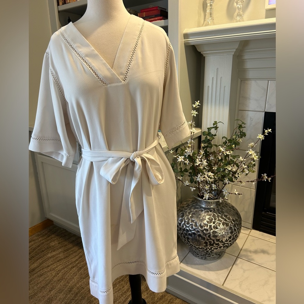 Ann Taylor Etched Hem Kimono Dress Size L